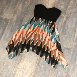 Handkerchief Strapless Dress